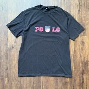 Polo Sport Ralph Lauren USA Shield Logo T-Shirt Black Men’s Large